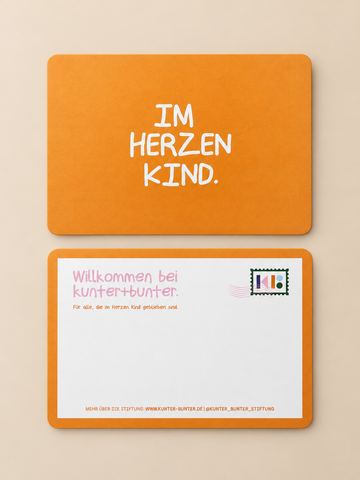 Postkarte "Im Herzen Kind" IMPACT EDITION